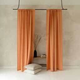 Linen Curtains Rod Pocket Top, Blackout Curtains, Window Treatments, Custom Curtain Panels, Natural Drapes
