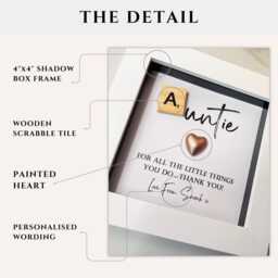 Personalized Tile Frame, Handmade Keepsake Gift Sister Custom Picture Frame - thumbnail 2