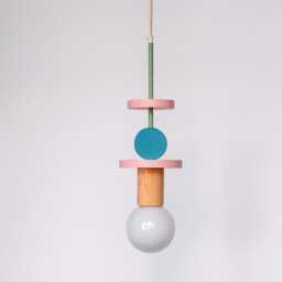 Handcrafted Cute Lamp For Wooden Nursery Decor, Whimsical Pendant Light Kids Room Decor - thumbnail 2