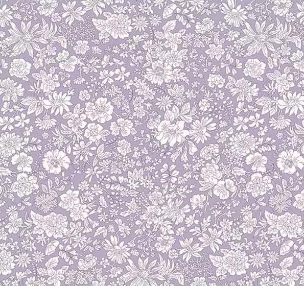 Mauve Floral Fitted Crib Sheet Purple Garden Cotton - image 1