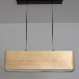 Maple Wood Veneer Pendant Light, Modern Linear Chandelier - thumbnail 2