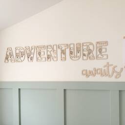 Adventure Awaits Playroom Sign, Safari Nursery, Wall Lettering, Nursery Quote, Wooden Sign, Nursery/Playroom Decor - thumbnail 3