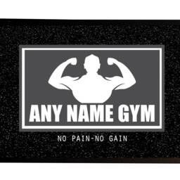 Personalised Gym Door Mat, Non Slip Base Home Dumbells Mat - Muscles Home Decor - thumbnail 2