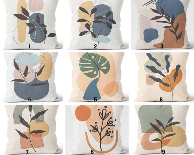 Abstract Cushion Cover/Sofa, Patio, Living Room Home & Garden Decoration/Decorative Modern Style Cushion/Abstract Tropical Art Pillow - image 1