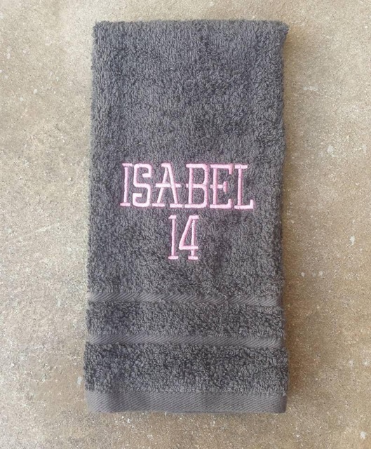 Personalized Embroidered Sweat Towel Sports Name & Number - image 1