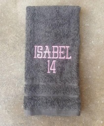 Personalized Embroidered Sweat Towel Sports Name & Number