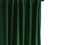 Emerald Green Velvet Curtain, Cotton Drapes, Custom Made Curtains Living Room & Bedroom