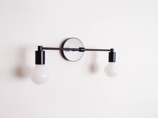 Modern Vanity Wall Sconce - Bathroom Lighting Twin Arm Farmhouse Rustic Living Room Entryway Ul Listed - image 1