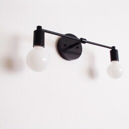 Modern Vanity Wall Sconce - Bathroom Lighting Twin Arm Farmhouse Rustic Living Room Entryway Ul Listed - thumbnail 2