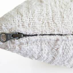 Handwoven Ivory Tassel Cushion Cover Set Of 4, Raw Cotton - thumbnail 2