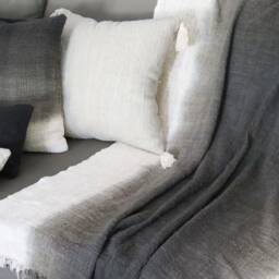 Handwoven Ivory Tassel Cushion Cover Set Of 4, Raw Cotton - thumbnail 4