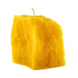 Candle Made Of 100% Beeswax Boulder Handmade Golden Yellow Honey Scented With Quality Wicks From Germany Burning Time Approx. 10H