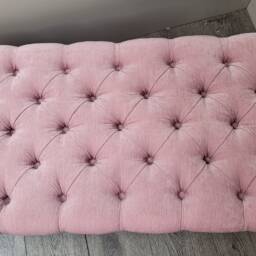 100 cm X 54 Oxford Chesterfield Footstool/Ottoman Deep Buttoned Chenille Velvet Coffee Table Footstool. Delivery To UK Only - thumbnail 3