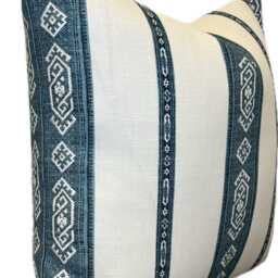 Carolina Irving Larissa Stripe Artic Blue Cushion Cover Pillow Doublesided - thumbnail 2