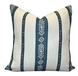 Carolina Irving Larissa Stripe Artic Blue Cushion Cover Pillow Doublesided - thumbnail 1