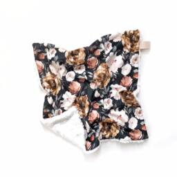 Lovey Blanket, Lovie, Baby Security Floral Travel Gift, Nursery Decor, Minky Blanket - thumbnail 2