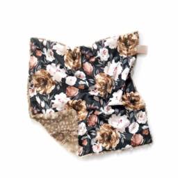 Lovey Blanket, Lovie, Baby Security Floral Travel Gift, Nursery Decor, Minky Blanket
