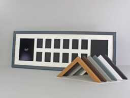 "Wooden Multi Aperture Photo Frame. Holds Two 5x7"" & Twelve 2x3" - thumbnail 1