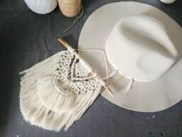 Macrame/Wall Hanging Fiber Art Above Bed Home Decor Office Nursery Bohemian Tapestry Natural Mini Macrame - thumbnail 1