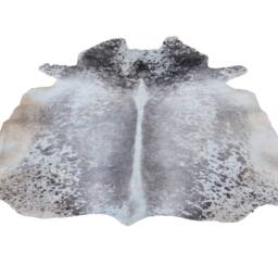 Cowhide Rug in Gray - Brazilian Cow Skin Exotic Leather Area Grey & White For Western Decor Exclusive Hair On Hide - thumbnail 2