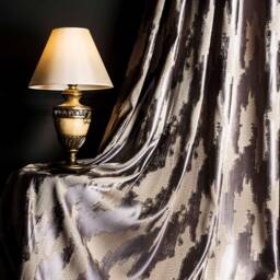 striped Patterned Gray Curtain Panel Luxury Bedroom Living Room Drape - thumbnail 3