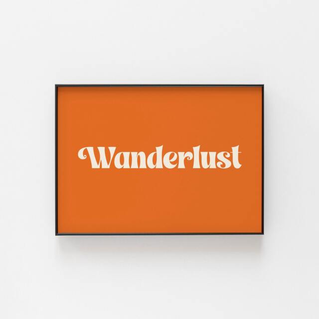 Wanderlust Print, Gift Ideas For A Travel Lover, Prints Someone Who Loves To Go Travelling, German Word Art, Good Travel Gifts, Colour - image 1