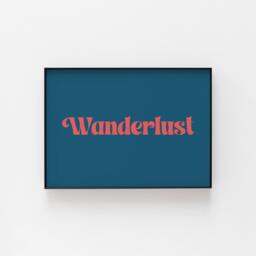 Wanderlust Print, Gift Ideas For A Travel Lover, Prints Someone Who Loves To Go Travelling, German Word Art, Good Travel Gifts, Colour - thumbnail 3