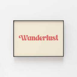 Wanderlust Print, Gift Ideas For A Travel Lover, Prints Someone Who Loves To Go Travelling, German Word Art, Good Travel Gifts, Colour - thumbnail 2