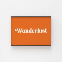 Wanderlust Print, Gift Ideas For A Travel Lover, Prints Someone Who Loves To Go Travelling, German Word Art, Good Travel Gifts, Colour - thumbnail 1