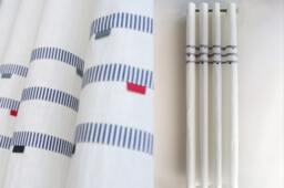 Nautical Theme White Navy Linen Blackout Curtains, Baby Nursery & Kids Ocean Window Treatments With Organic Cotton. Custom Sizes