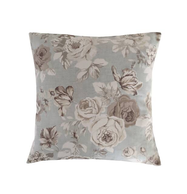 "Cover in Vintage Blue Green Grey Roses 14"" 16"" 18"" 20" - image 1