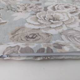"Cover in Vintage Blue Green Grey Roses 14"" 16"" 18"" 20" - thumbnail 2