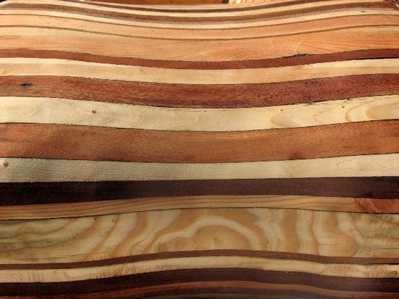 Funky Chaise Longue - Multicolour Solid Wood Strips Handmade Rustic Garden Bespoke Made in Wales UK