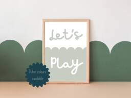 Let's Play Print. Colourful Playroom Art For Kids - Print Only - thumbnail 1