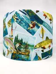 Fishing Lamp Shade, Angling River Fish Lampshade, For Standard Lamps Or Ceiling Lights - thumbnail 1