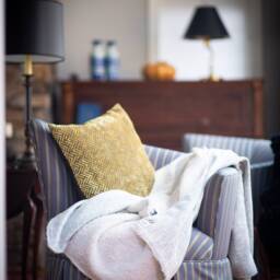 Yellow Velvet Geometric Pillow - thumbnail 3