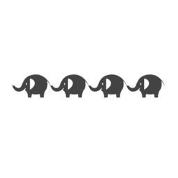 Caravan Of Whimsical Elephants - Wall Decal Custom Vinyl Art Stickers - thumbnail 3