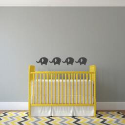Caravan Of Whimsical Elephants - Wall Decal Custom Vinyl Art Stickers - thumbnail 2