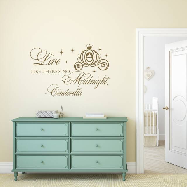 Princess Carriage Wall Decal Girls Room Fairy Tale Decor P67 - image 1