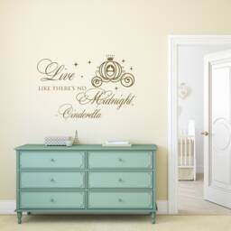 Princess Carriage Wall Decal Girls Room Fairy Tale Decor P67 - thumbnail 1
