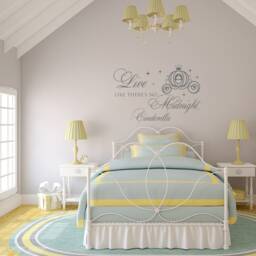 Princess Carriage Wall Decal Girls Room Fairy Tale Decor P67 - thumbnail 2