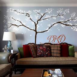 Cherry Blossom Tree Wall Decal, Butterfly Nursery Decor - thumbnail 3