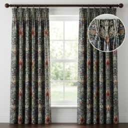 Custom Made William Morris Snakeshead Grey Blackout/Lining Curtains Pinch /Triple/Double Pleat