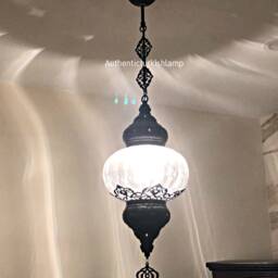 Clear Hanging Lamp, Light, Morocco Light, Morocco Lighting, Turkish Light, Morocco Lamp, Frosted Glass, Morocco Lantern, Turkey Lamp - thumbnail 3