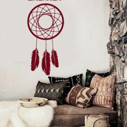 Wall Vinyl Decal Bedroom Decor Dream Catcher Quote Dreamer Snare Modern Ethnic Home Art - #1084Dz - thumbnail 2