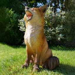 Realistic Resin Fox Garden Statue - Outdoor Wildlife Sculpture, 33cm - thumbnail 2