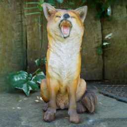 Realistic Resin Fox Garden Statue - Outdoor Wildlife Sculpture, 33cm - thumbnail 3