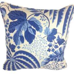 Sanderson - Rainforest Indigo Self-Piped Cushion Cover Throw Pillow Designer Home Decor - thumbnail 2