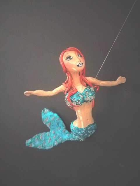 Ginger & Blue Hanging Mermaid - image 1