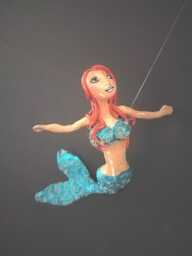 Ginger & Blue Hanging Mermaid - thumbnail 1